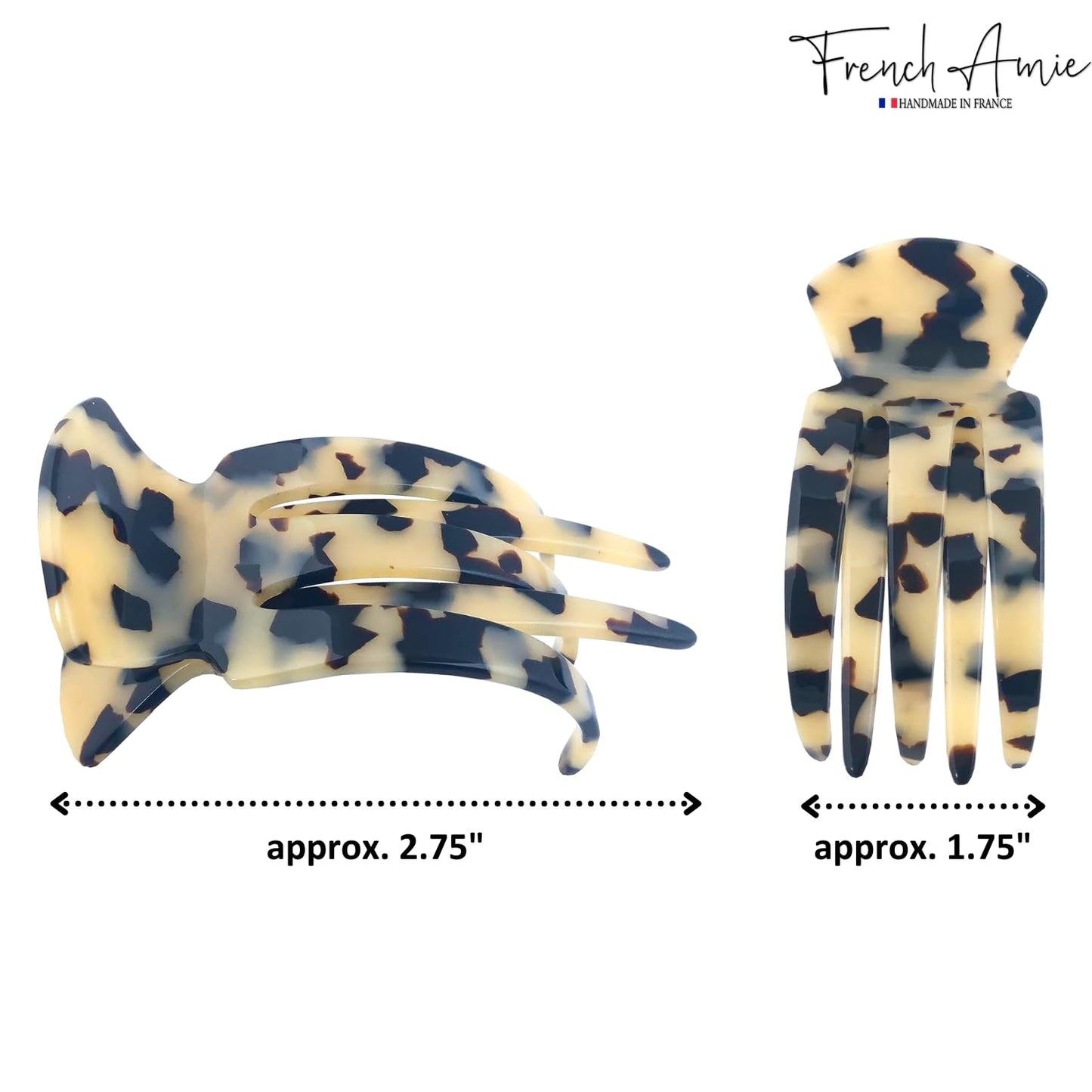 French Amie Pelican White Tokyo Handmade Celluloid Side Slide Beak Duck Jaw Hair Claw Clip Clamp Clutcher for Fine Hair Types