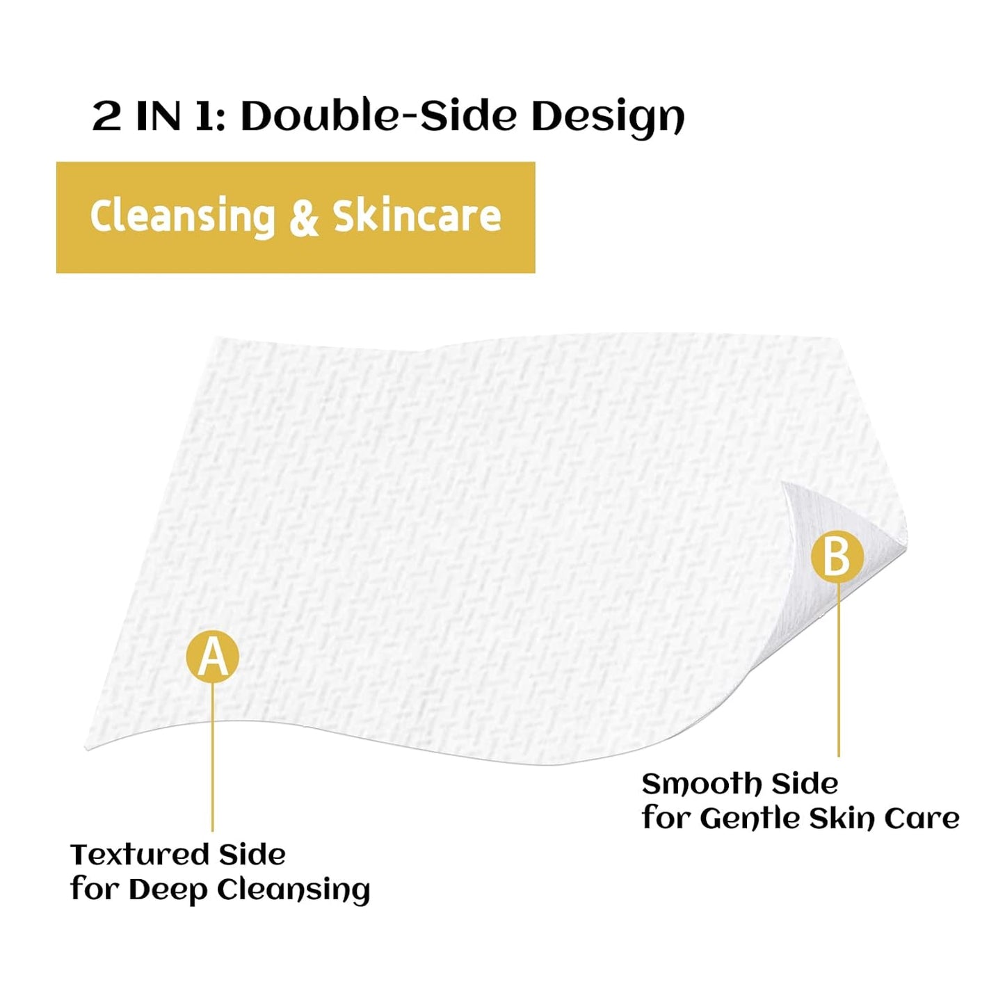 Disposable Face Towels XL 100 Count - Extra Thick Soft Makeup Remover Wipes for Sensitive Skin Degradable Facial Cleansing Towels