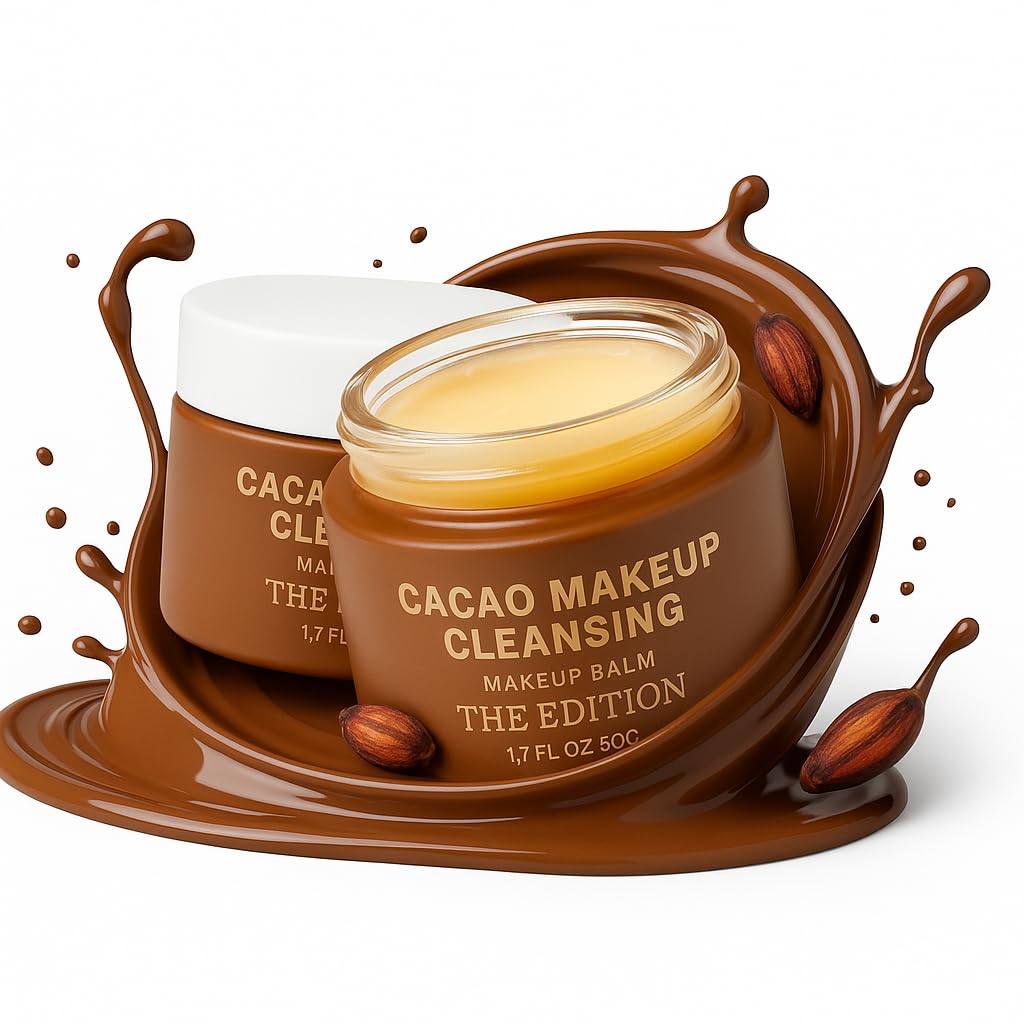 The Edition Cacao Balm Makeup Remover & Cleansing Balm – Gentle Face & Eye Makeup Cleanser for Waterproof Makeup, Hydrating Skincare for All Skin Types, 50g