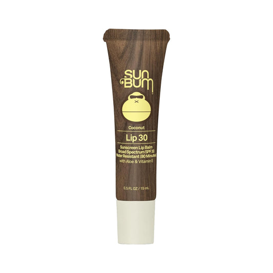 Sun Bum SPF 30 Sunscreen Coconut Lip Balm Sunscreen - Broad Spectrum Moisturizing with Aloe & Vitamin E - Hawaii 104 Act Compliant (Made Without Octinoxate & Oxybenzone) - 0.5 oz
