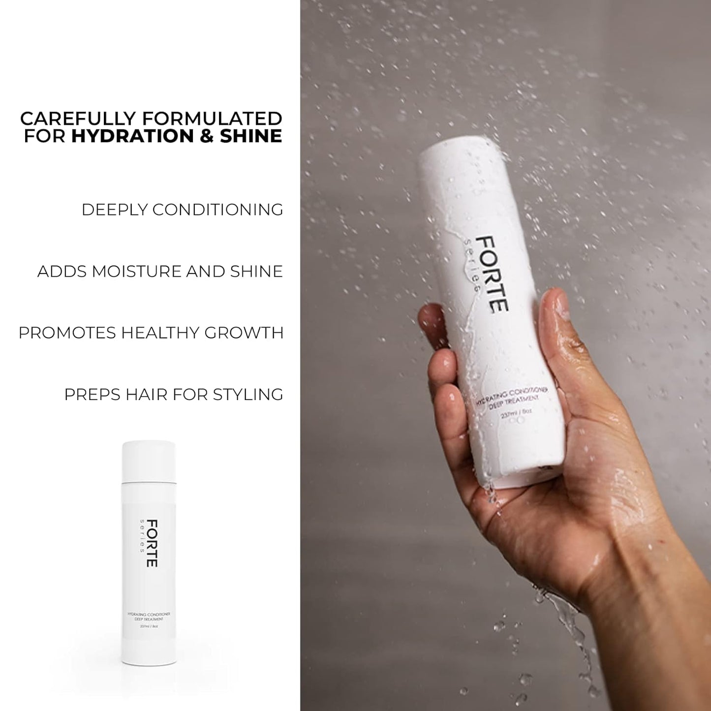 Alex Costa Hydrating Hair Conditioner for Men by Forte Series Deep Treatment for Damaged Hair Nourishing for Dry Hair Sulfate & Paraben for Frizzy Hair, (8 oz)