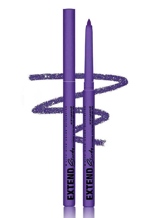 Purple Gel Glitter Eyeliner Pencil, Metallic Waterproof Smudge-Proof Creamy Retractable Smooth Eye Liner pencil, Hypoallergenic Long Lasting Eyeliner Brightener Pen Crayon Eye Makeup Gift for Women#06