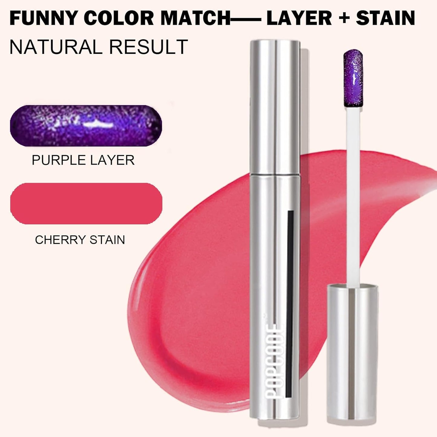 Peel Off Lip Stain - Long Lasting, Transfer Proof and Waterproof Tattoo Lip Tint, Matte Finish Lip Stain Peel Off, Infused with Vitamin E & Algin & Hydroxyacetophenone, #016 Cherry