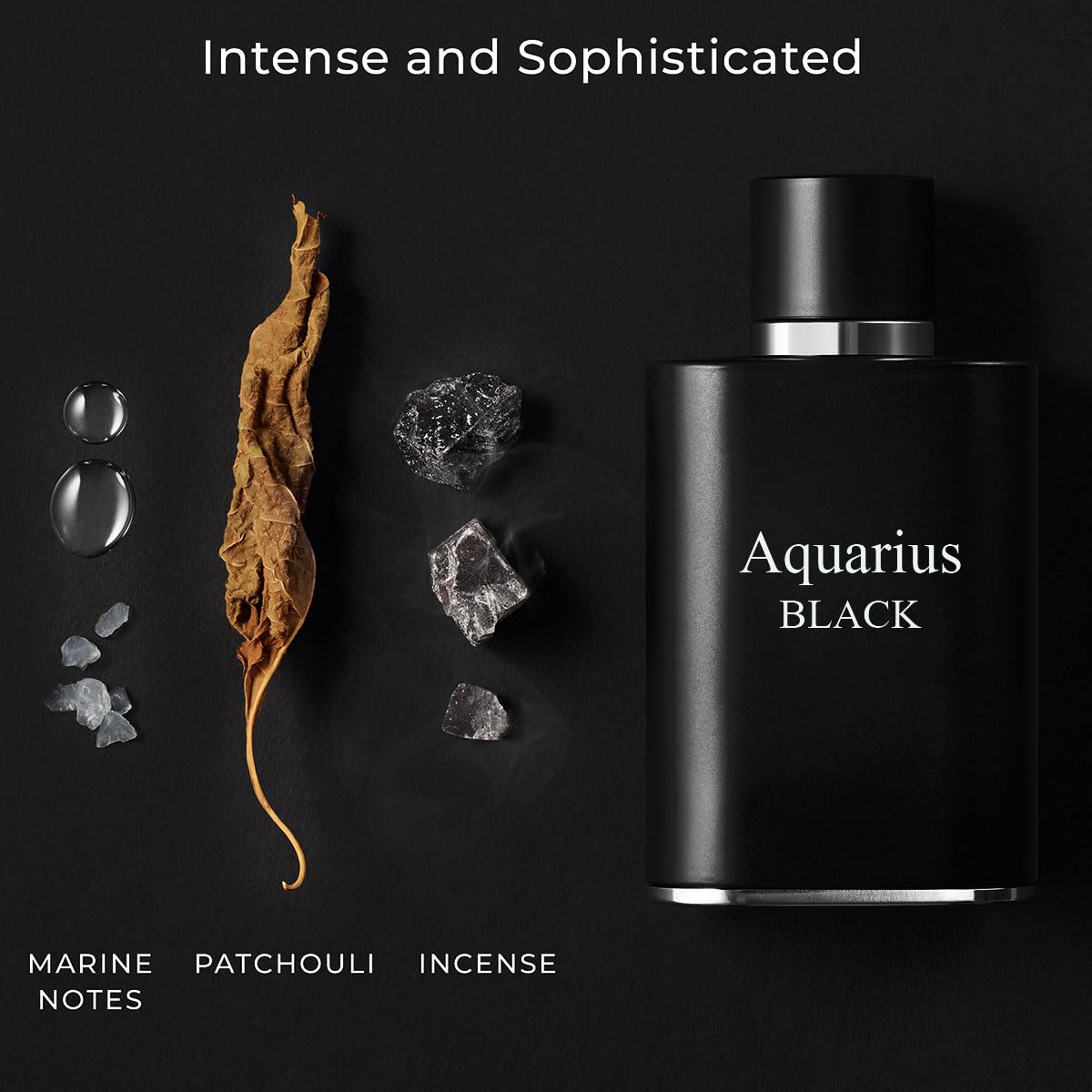 Black for Men Eau de Toilette Natural Spray Men Cologne Masculine Scent 3.4 Fl Oz/100ML