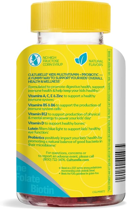 Culturelle Kids Probiotic Gummies for Ages 2+ 60 Count
