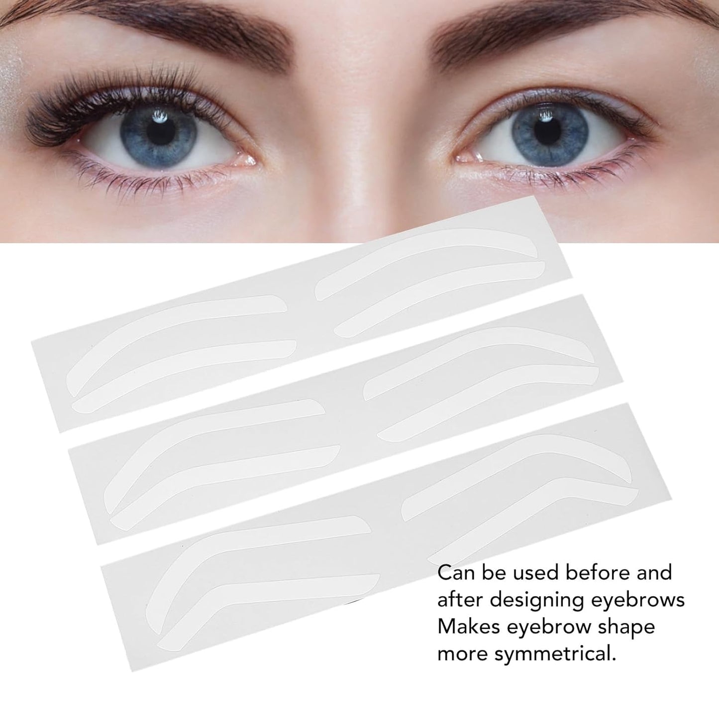 Eyebrow Airbrush Sticker, 150 Sheets 3 Type Eyebrow Template Sticker Disposable Eyebrow Stencil Kit, Eyebrow Shaping Tape Adhesive for All Face Shapes and Sizes