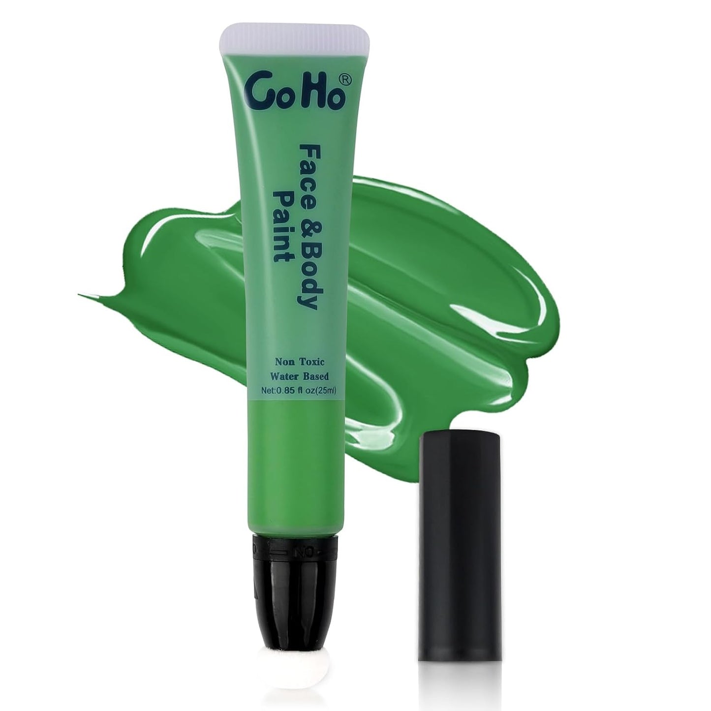 Go Ho Green Face Paint Stick,Water Based Cream Body Paint Washable,Highly Pigmented,Smooth and Safe for Skin,Halloween Cosplay SFX Makeup,Green Witch Costume Face Paint