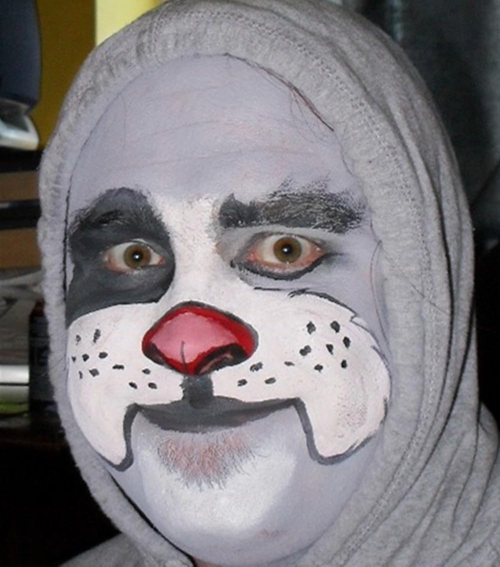 Go Ho Cream-Blendable Light Grey Face Paint Stick,Full-coverage Grey Body Paint Stick for Adults Children Halloween Cosplay SFX Vampire Zombie Makeup,Waterproof Gray Body Paint Stick