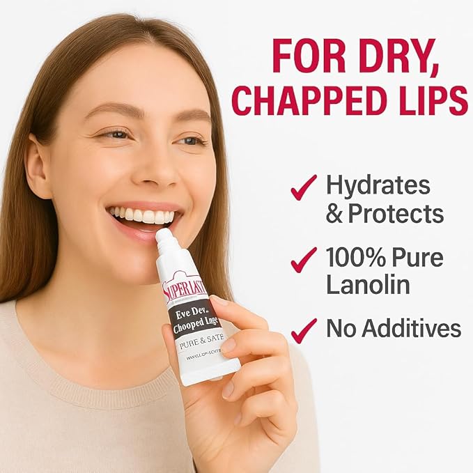 Lanolin Lip Balm 2 pack - Organic Lip Repair - Medical grade - Natural nipple cream - Moisturizer for dry cracked lips - Hydrating lip care - Ultra pure jojoba oil - Chapstick For Men & Women 0.70 Oz