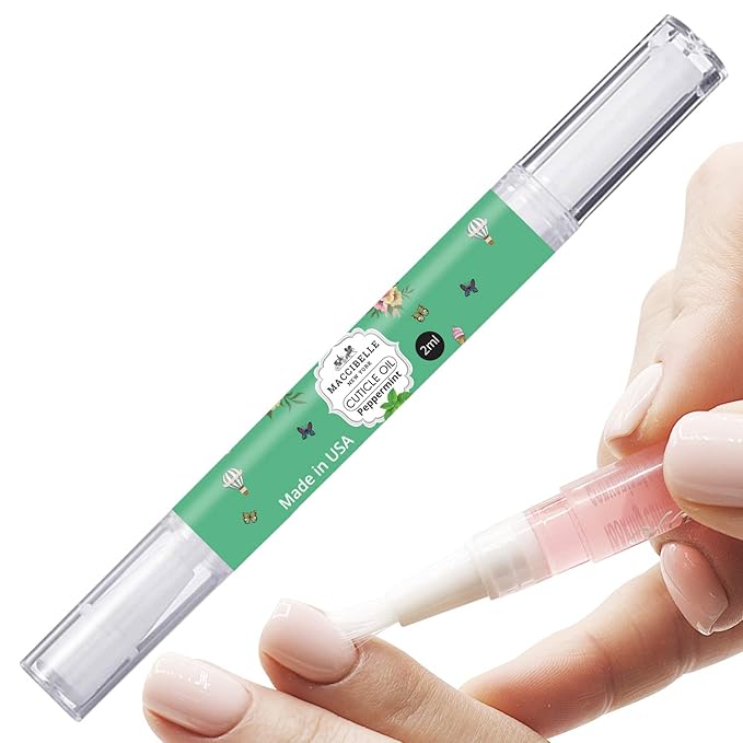 Maccibelle Pure Cuticle & Nail Oil Pen 2ml Heals Dry Cracked Cuticles (Peppermint)