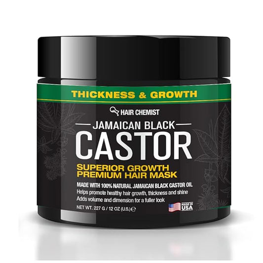 Chemist Superior Growth Jamaican Black Castor Hair Mask 12 oz. - Masque for Dry Damaged Hair, Deep Repairing Mask for Hair Growth
