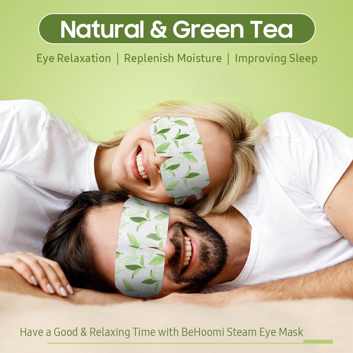 30Packs Steam Eye Mask, Heated Eye Mask Warm Compress for Eyes, Self Heating Warm Eye Masks Disposable Steam Mask for Home Sleep, Spa, Travel Essentials & Relaxation Gifts (Green Tea)
