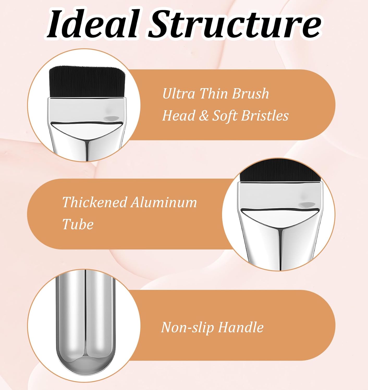 Stainless Steel Foundation Spatula, 2Pc Stainless Steel Makeup Tool, Double-Edged for Even Face Application, Professional with Pouch for Clean Storage, Ideal for Small Area Cosmetic Use