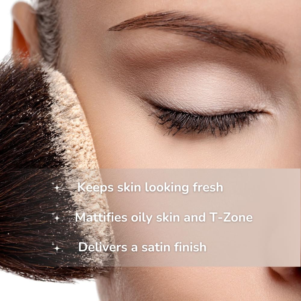 Emani Loose Powder Foundation Makeup for Sensitive Skin, Skin Perfecting, Natural Mineral Foundation with Buildable Coverage, Oil Control, Talc Free, Cruelty-Free & Vegan, Bisque