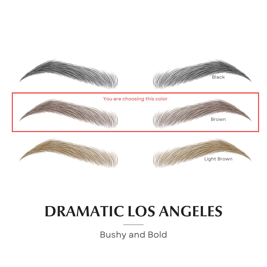 Bliss and Beyond USA | Microblading & Shading Tattoo | A combination of hair stoke and powdered brows | Non-toxic | Vegan friendly Dramatic Los Angele, Brown)