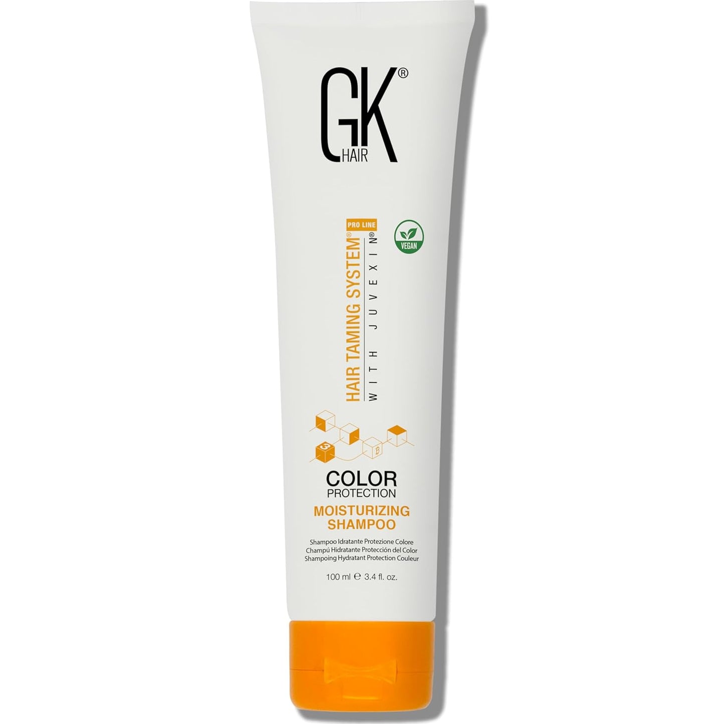 GK HAIR Global Keratin Moisturizing Shampoo (3.4 Fl Oz/100ml) for Hydrating Color Protection Dry Damage Curly Frizzy Thinning Color Treated Hair Repair Organic Paraben Sulfate Free All Hair Types