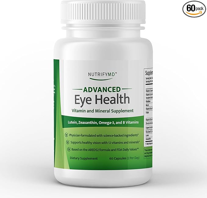 Advanced Eye Health Vitamin and Mineral Omega-3, and 60 Capsules
