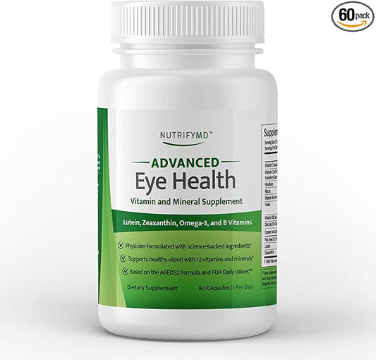 Advanced Eye Health Vitamin and Mineral Omega-3, and 60 Capsules