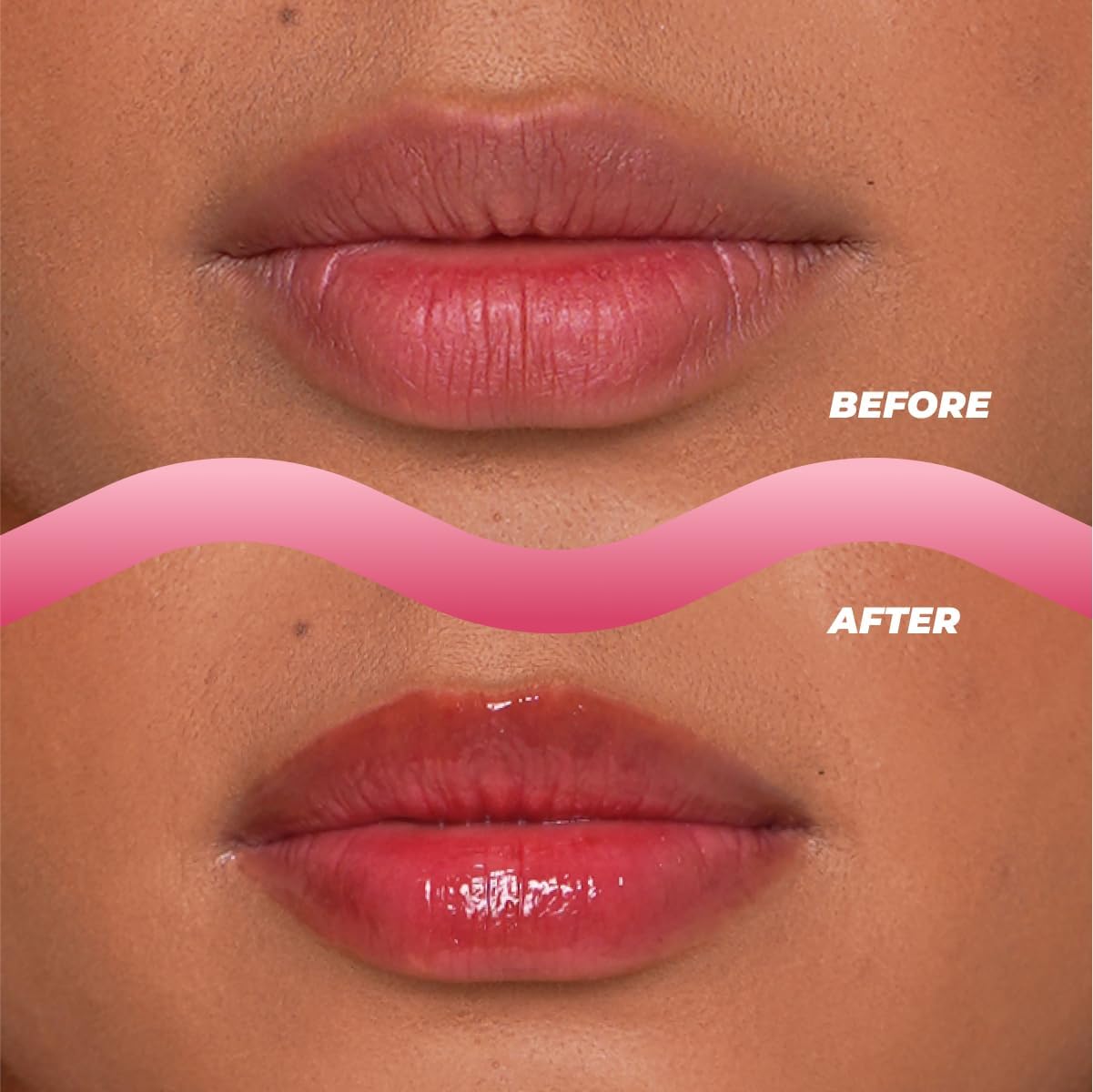 Vitamasques Lip Butter Balm Strawberry, Korean Lip Balm - Peptide Lip Treatment - Lip Balm Hydrating - Light Tinted Lip balm - Made in Korea - 0.33 fl.oz