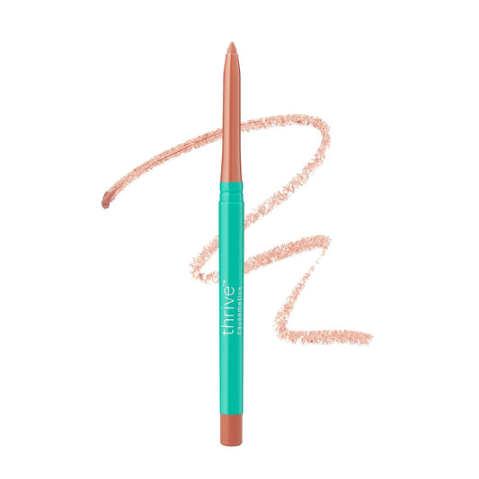 Thrive Causemetics Lip Filler Long-Wearing + Plumping Lip Liner, Shea Butter Hydrating Lip Plumper Retractable Lip Liner Pencil, Built In Sharpener, Vegan & Cruelty Free, Jillian (Apricot)