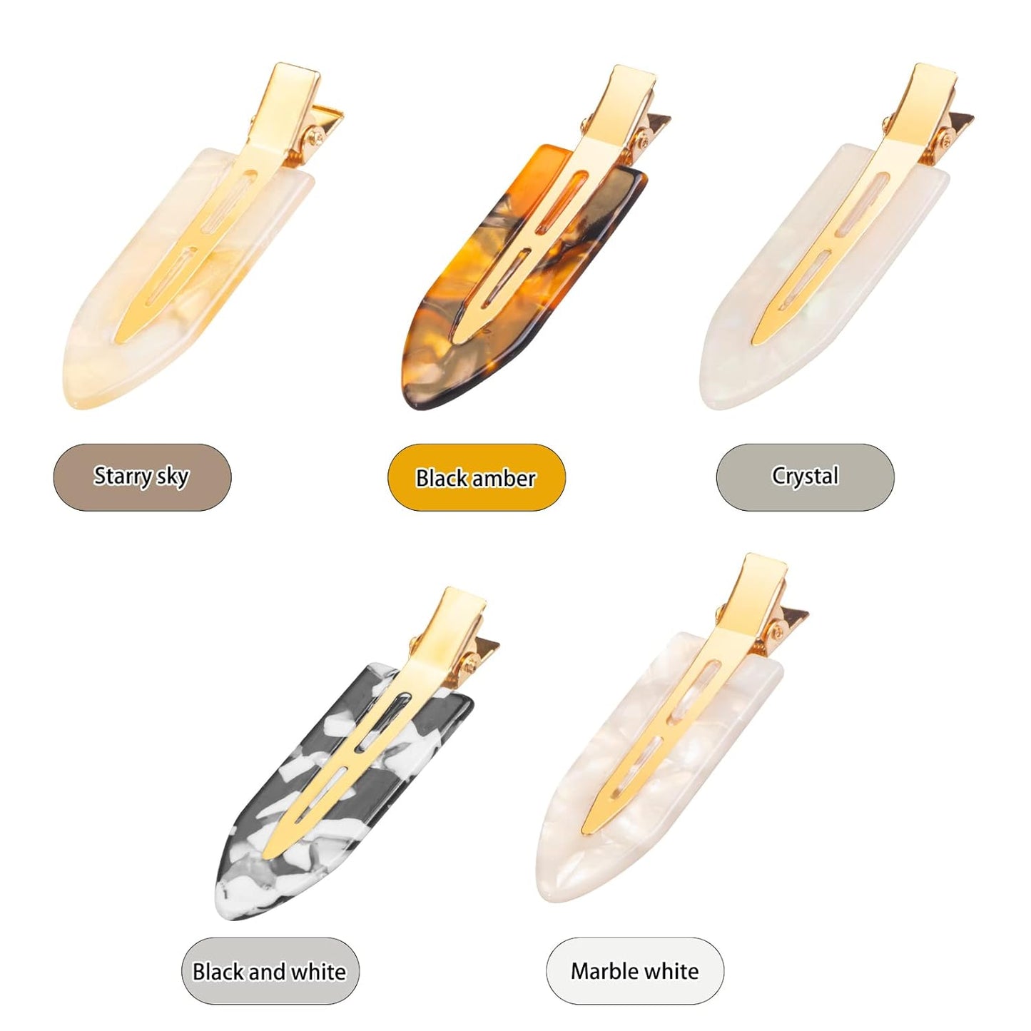 10 Pcs No Bend Hair Clips for Women Styling Sectioning, Gingbiss 2.7" No Crease Bangs Hair Clips, Curl Pin Clips with Storage Box for Hairstyle Bangs Waves Makeup Application, 10 Colors