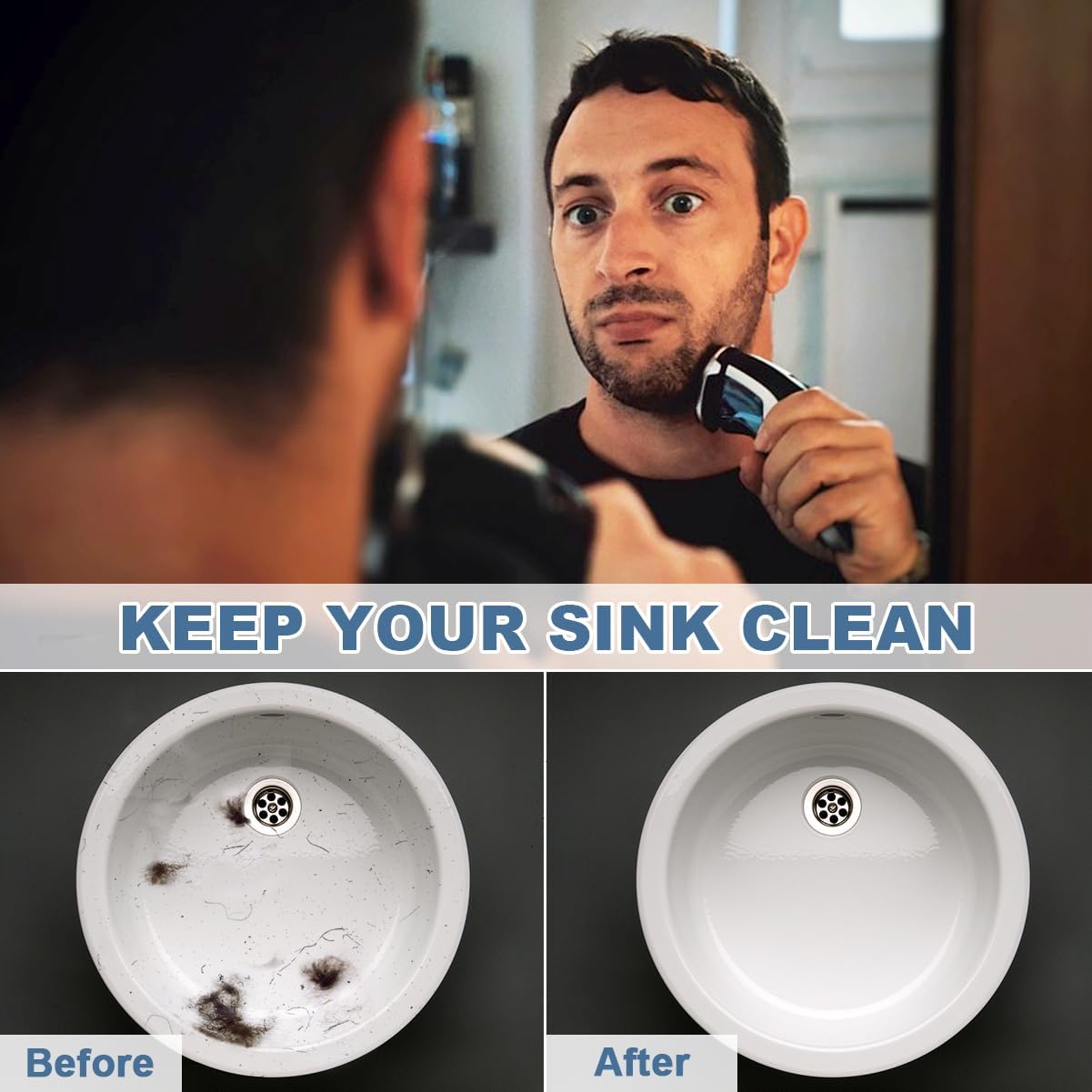 Beard Bib and Apron Catcher for Men Shaving and Trimming, Non-Stick Cape Grooming Cloth, Valentine's Day Gifts