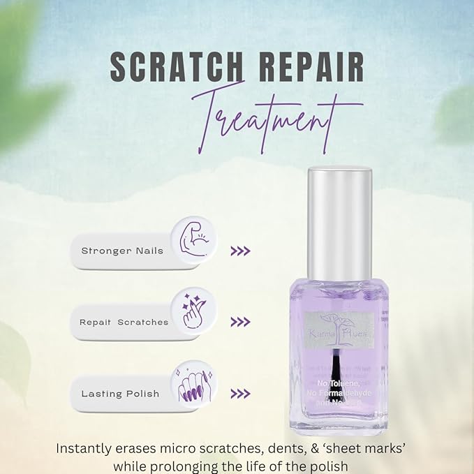 karma organic Natural Nail Polish, Vegan, and Cruelty-Free, No Toluene, No Formaldehyde, No DBP, and Free of TPHP, Scratch Repair