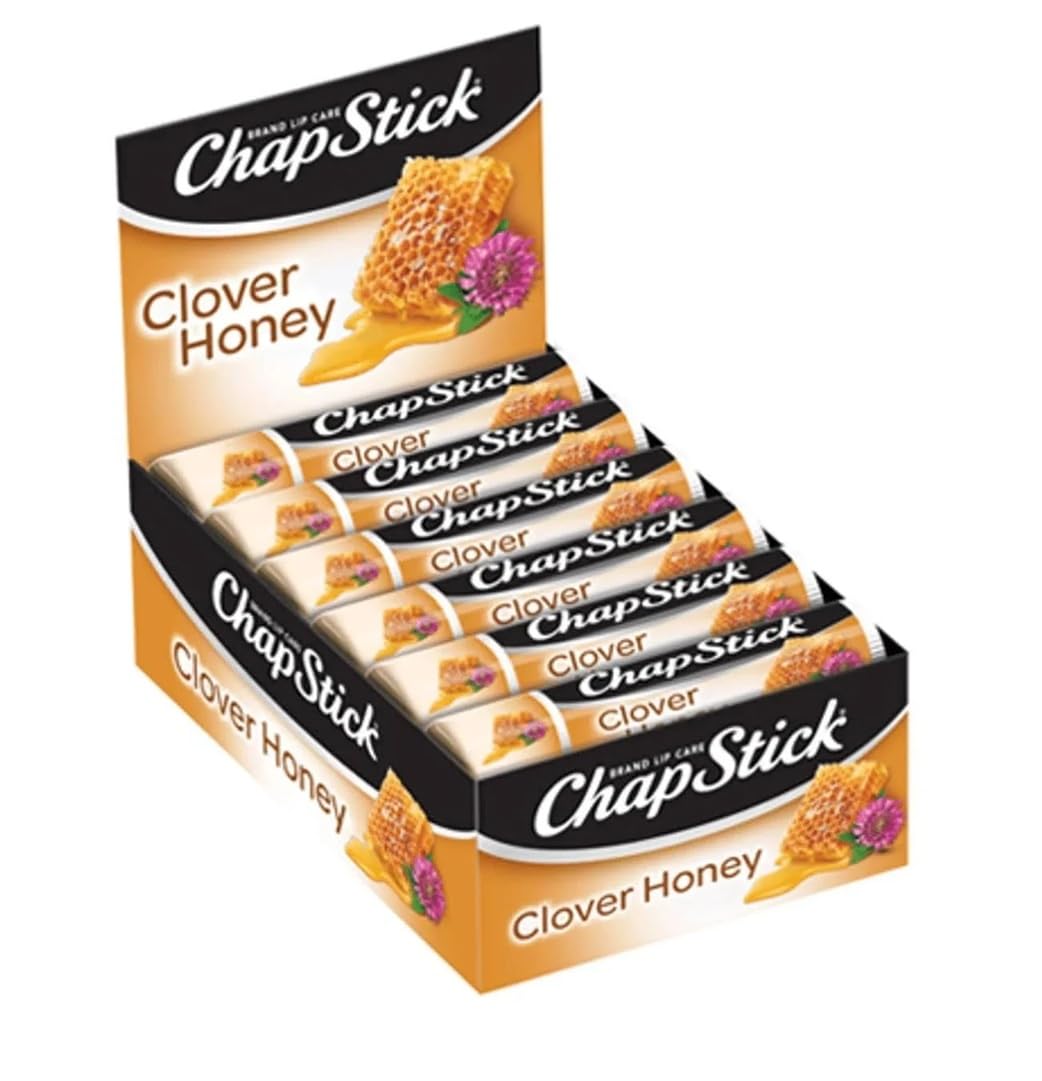 ChapStick Lip Moisturizer, Clover Honey, 12-Pack Limited Edition Bulk Lip Balm, Sweet & Aromatic, 0.15 Oz Ea
