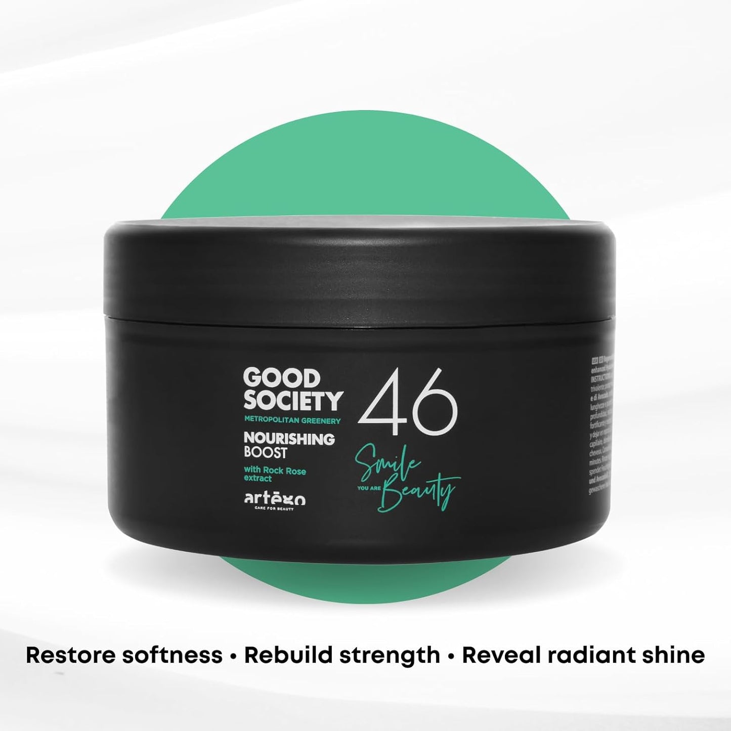 Artègo Good Society Nourishing Boost Hair Mask – Deep Conditioning & Repair Mask for Dry, Brittle Hair (8.5 oz)