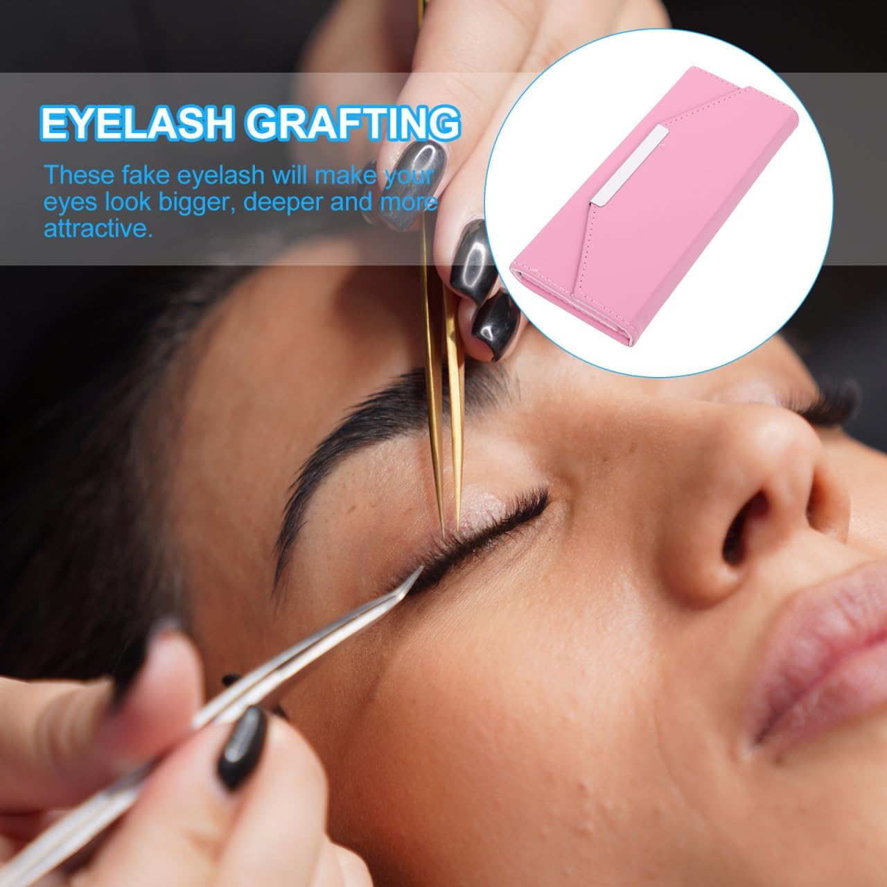 Didiseaon Eyelash Tweezers Case Portable Storage Bag for Eyelash Extension Tools Compact Lightweight Lash Tweezer Holder Box for Travel and Home