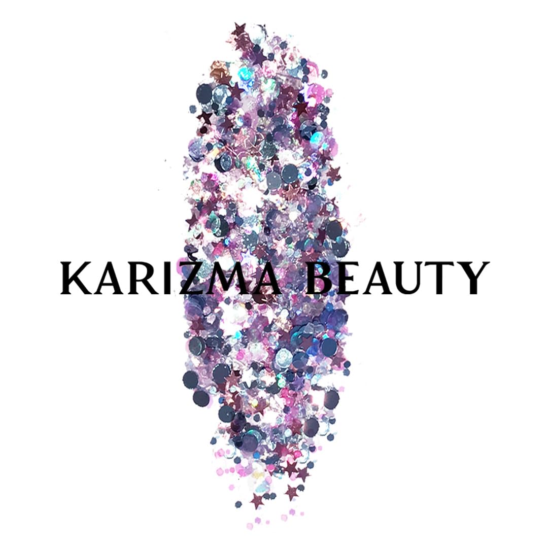 KARIZMA Unicorn Glitter. 10g Chunky Face, Hair Eye and Glitter for Women. Rave, Festival Accessories, Cosmetic Makeup. Loose Set