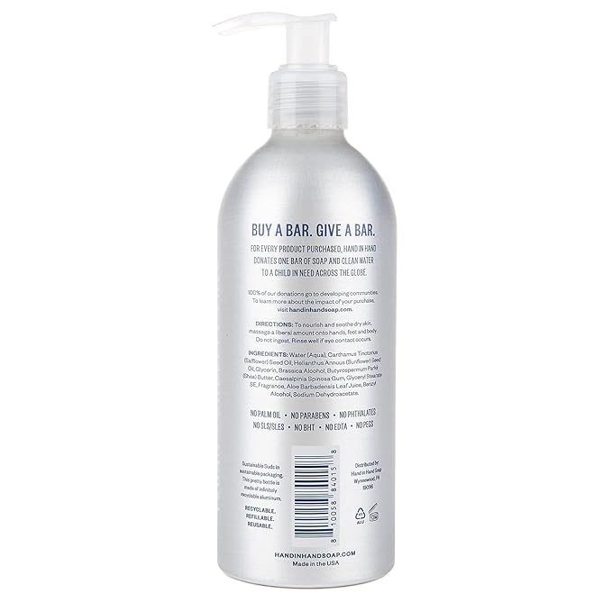 Hand in Hand Moisturizing Body Lotion, Dry Skin Lotion with Shea Butter, 10 Fl Oz, Fresh Coconut & Mango Leaf, Island Mimosa Scent, 2 Pack