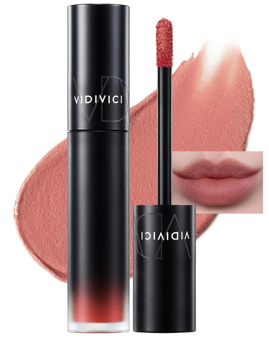 VIDIVICI Millennial Velvet Lip Tint - Thin, Comfortable & Long-Lasting Wear with Matte Finish - Seamless, Rich and Vibrant Shade - Moisture-Filled & Lightweight Texture, 0.15 fl.oz. (02 WHISPER CORAL)