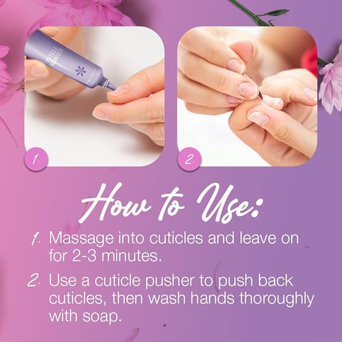 Flowery Cuticle Remover, 2-in-1 Treatment, Softens and Removes Dead Skin Cells, 0.5 Ounce, 1-pack