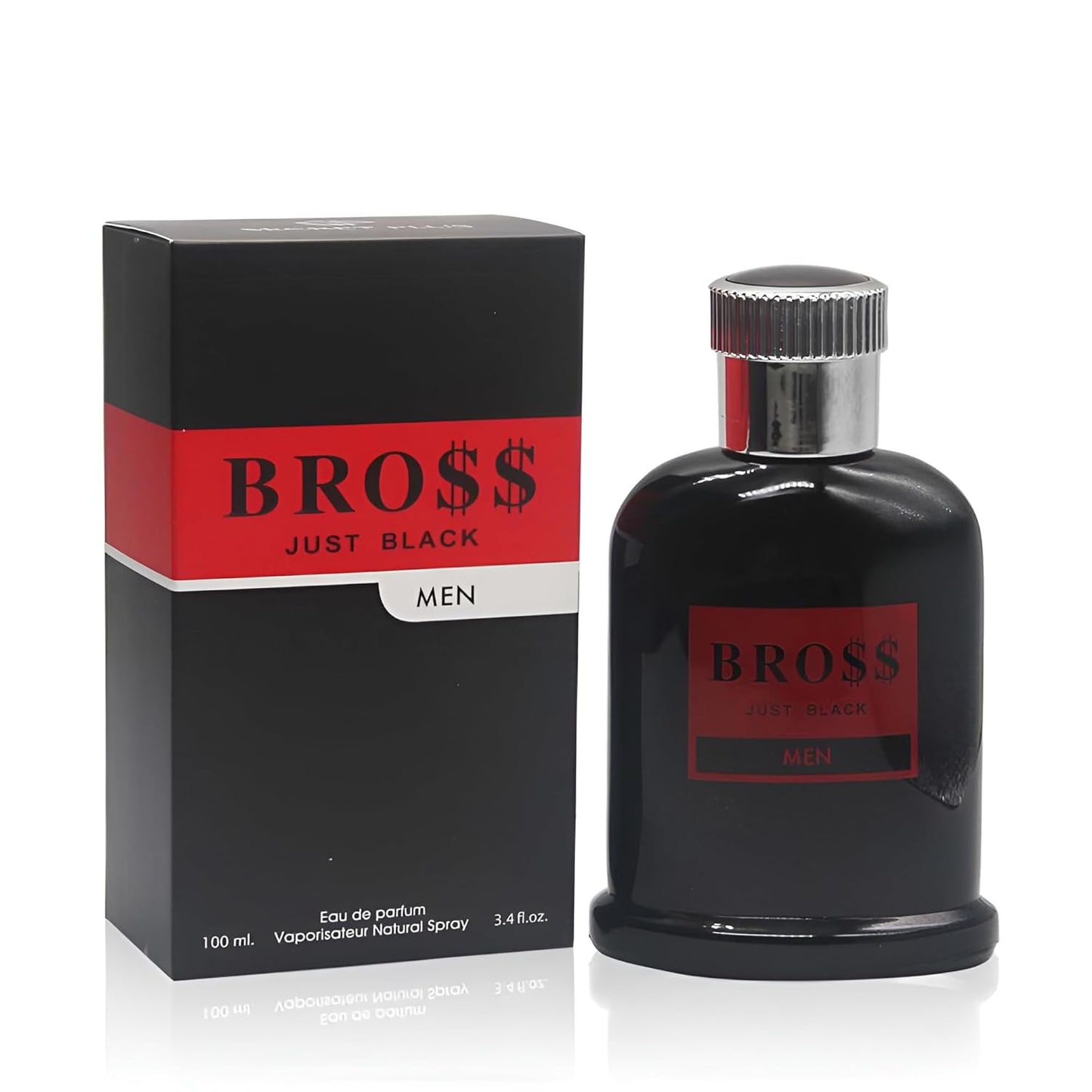 Bross Just Black's Cologne–Bold & Sophisticated Scent Perfume for Men With Citrus,Spice,And Woody Notes–Long Lasting Fragrance For All Occasions