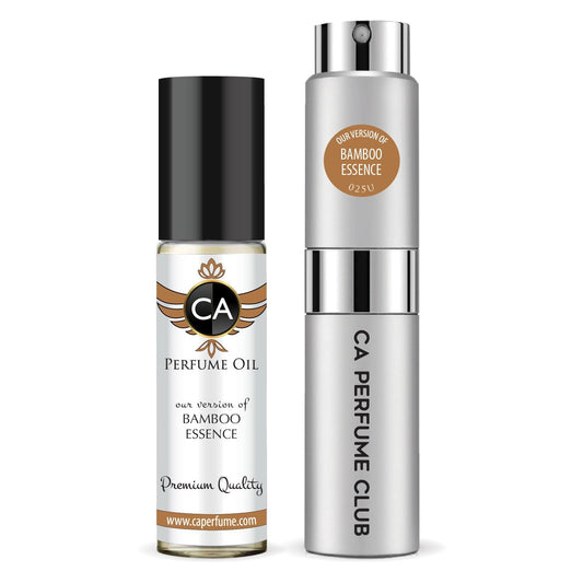 CA Perfume Duo Impression of Baby Powder For Women And Men Perfume Layering Set Long Lasting Travel Size EDP + Body Oil Roll-On Bottle 0.27 Fl Oz+0.33 Fl Oz