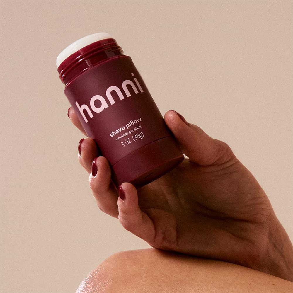 HANNI Shave Pillow, Shaving Gel for Women and Men, Hair Removal Products for Pubic, Body Hair or Legs, In-Shower/Waterless Razor, Travel Friendly Skin Care Moisturizer, Women's Grooming, 3 oz