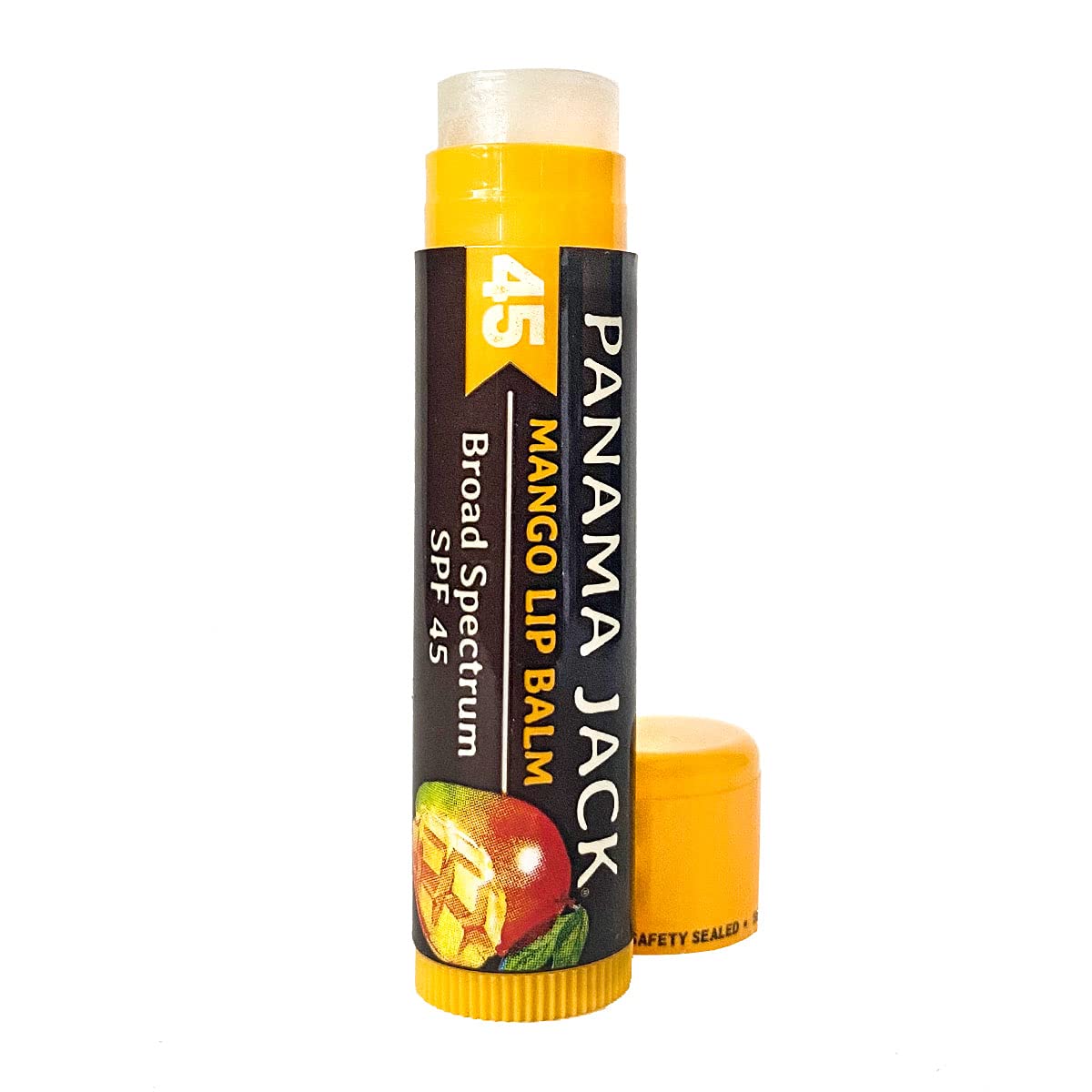 Panama Jack Sunscreen Lip Balm - SPF 45, Broad Spectrum UVA-UVB Sunscreen Protection, Prevents & Soothes Dry, Chapped Lips, Mango, 12-pack