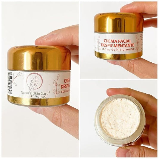 Facial Cream - Despigmentante with Hyaluronic Acid, Zinc & Vitamin C, Fade Sun Spots, Cruelty-Free, 1 fl oz
