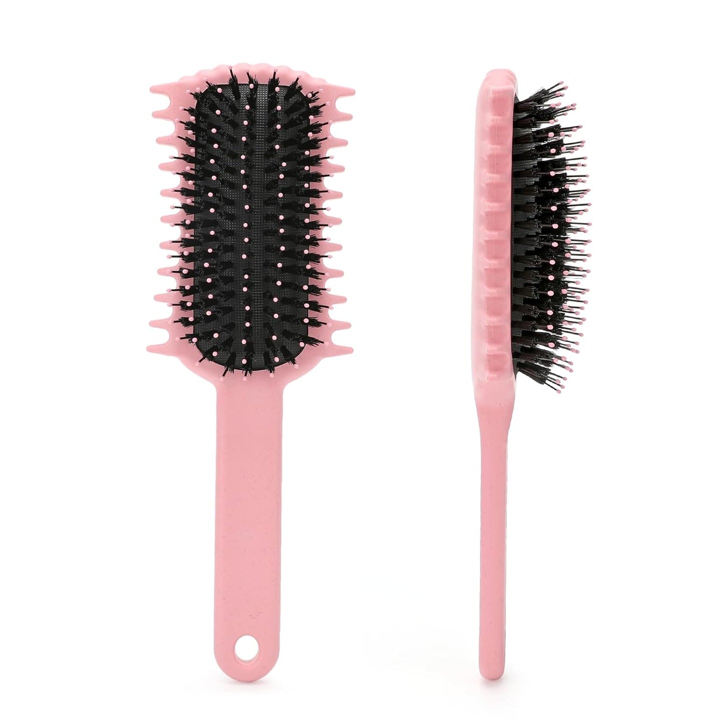 Curly Hair Brush, Volume Curl Defining Brush for Detangling Shaping and Styling Women's Curls, Reduce Pulling (Pink)