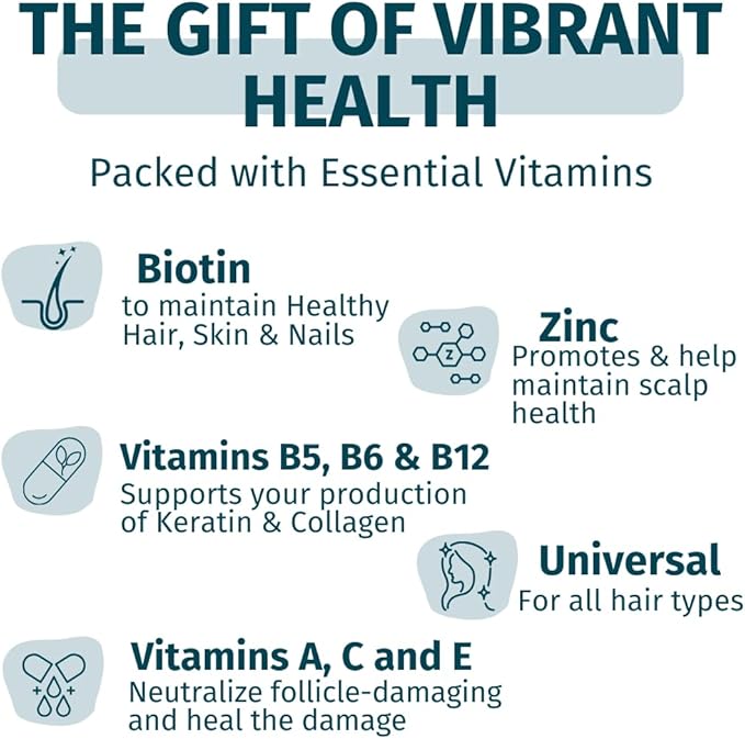 WEEM Hair Skin and Nails Gummies - Supports Healthy Hair - Vegan biotin Vitamins for Women & Men Supports Faster Hair Growth, Stronger Nails, Healthy Skin, Extra Strength (1)