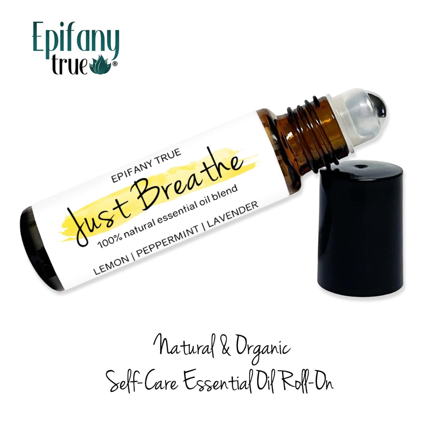 Apricot & Camellia Body Oil 4oz Wellness Self-Care Gift Set, 4 Pieces, Natural, Scented Coconut Soy Candle 4oz, Calendula Lip Balm 0.15 oz, Just Breathe Essential Oil Roll-On 0.33oz