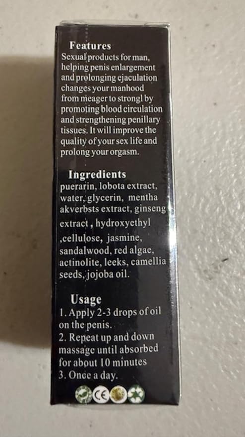 Large Size Enlarge Oil Enlarger Growth Oil Fast BIGER Thick Enlargement Gel for Men 10ML by CRAZYLIFE (2)