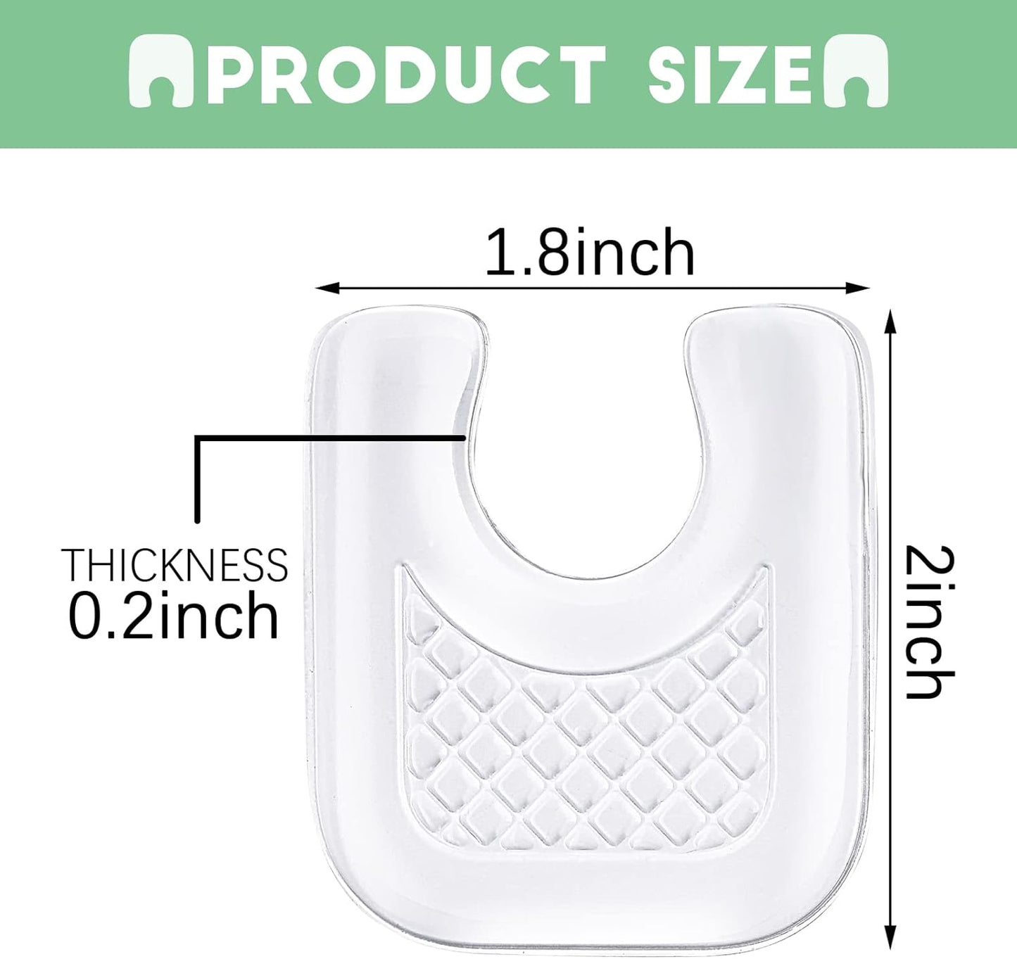 Funtery 20 Pieces Callus Pads for Feet, U-Shaped Gel Self-Adhesive Waterproof Inserts, Suitable for Sneakers, High Heels, Boots, Sandals, and More