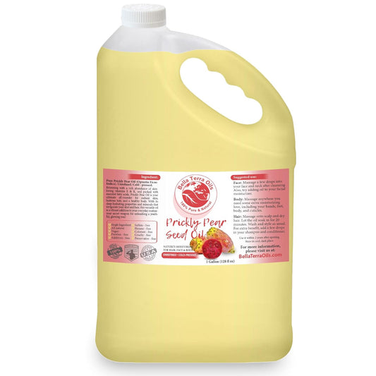 Bella Terra Oils Pure Prickly Pear Seed Oil for Radiant Hair and Skin – 1gallon, Rich in Nutrients, Fast Absorbing, Hydrating