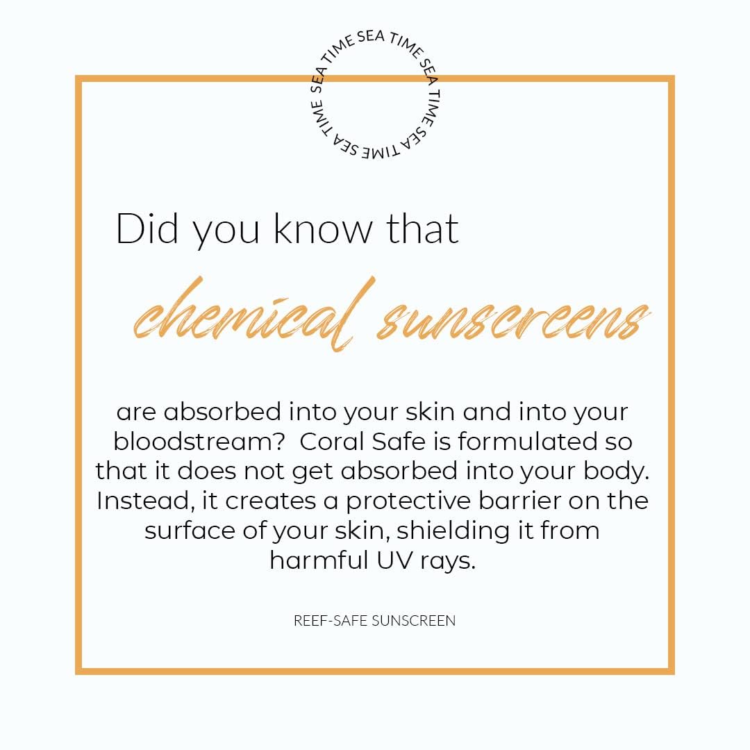 Reef Safe Mineral Sunscreen Travel Lotion SPF 50 - Mexico & Hawaii 104 Reef Act Compliant, Biodegradable, Zinc Oxide, Oxybenzone & Octinoxate Free, Water Resistant, Natural Ingredients, by Coral Safe