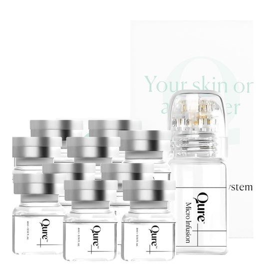 Qure Micro Infusion System for Face & Neck - Facial Moisturizing Essence, Hydrating Serum for All Skin Types, Refreshed Skin - 5-Month Supply