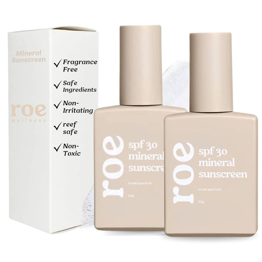 Roe Wellness- Baby Mineral Sunscreen SPF 30 Clean Ingredients | Non-Greasy, Reef Safe, Paraben-Free (2Pack)