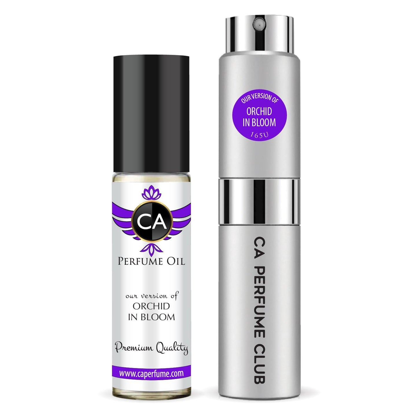 CA Perfume Duo Impression of Orchid in Bloom For Women And Men Perfume Layering Set Long Lasting Travel Size EDP + Body Oil Roll-On Bottle 0.27 Fl Oz+0.33 Fl Oz