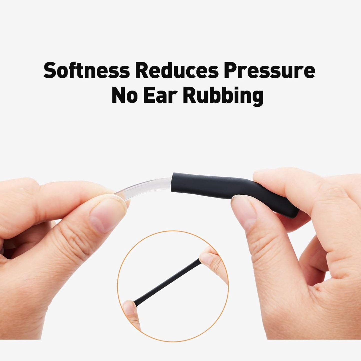 Glasses Ear Cushion, Non Slip Soft Silicone Eyeglass Ear Cushions, Anti-Slip Comfort Eyeglasses Temple Tips Sleeve Retainer, Comfort Eye Glass Ear Grips, Glasses Accessories (5 Brown Pairs)